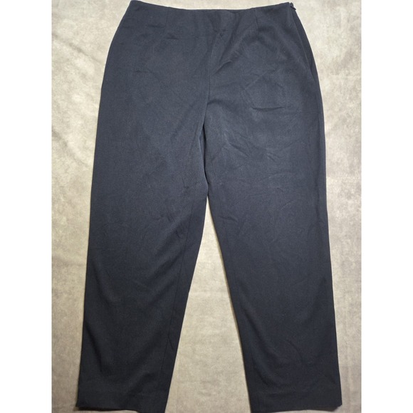 Talbots Pants - Talbots Womens Pants Size 16 Petite Stretch Navy Blue Side Zip Classic Career